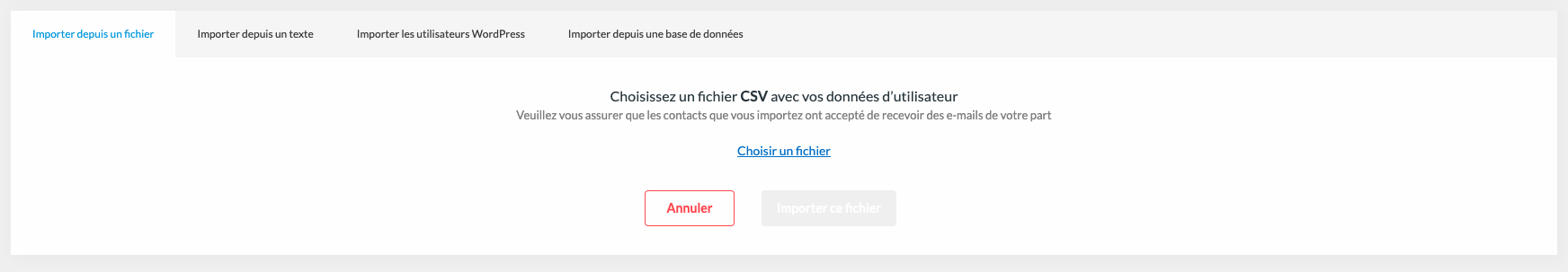 selection du fichier